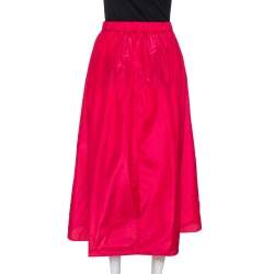 مملوكة مسبقًا تنورة كينزو متوسطة مزيج حرير تفتا وردي مقاس صغير (سمول)