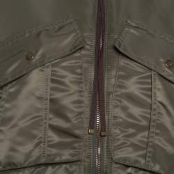 Pre Owned Kenzo Olive Green Utility Bomber Jacket M