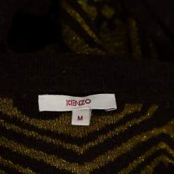 Pre Owned كارديغان كينزو تريكو اصوف لوريكس بني مقاس وسط (ميديوم)