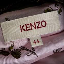 مملوكة مسبقًا جاكيت كينزو صوف ذهبي و أخضر مقاس كبير (لارج)