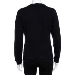 مملوكة مسبقًا سويتشيرت كينزو مطرز ميتالك نمر قطن أسود S