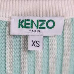 Kenzo Multicolor Rib Knit Fit & Flare Midi Dress XS