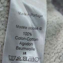 Pre Owned سويت شيرت كينزو أكمام طويلة مزين حلية شعار الماركة مطرز أيقونات متعددة رصاصي مقاس كبير جداً (اكس لارج)