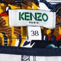 Kenzo Multicolor Flying Tiger Printed Denim Skinny Jeans M