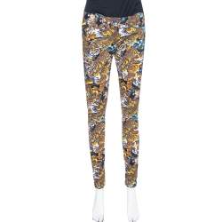 Kenzo Multicolor Flying Tiger Printed Denim Skinny Jeans M