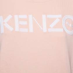 Pre Owned سويت شيرت كينزو تريكو مطرز شعار الم اركة وردي مقاس صغير (سمول)