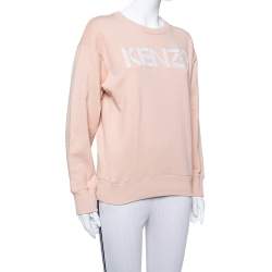 Pre Owned سويت شيرت كينزو تريكو مطرز شعار الماركة وردي مقاس صغير (سمول)