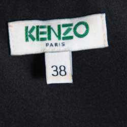 Kenzo Burgundy & Black Printed Crepe Top M
