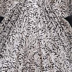 Pre Owned فستان ماكسي كينزو حرير قصات ديفوري مونوكرومي واسع مقاس كبير - لارج