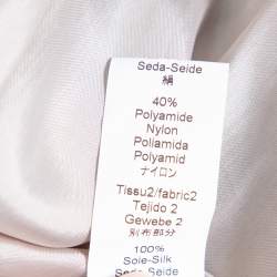 Pre Owned فستان ماكسي كينزو حرير قصات ديفوري مونوكرومي واسع مقاس كبير - لارج