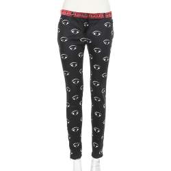 Pre Owned Kenzo Black Lotus Eye Printed Denim Skinny Fit Jeans M