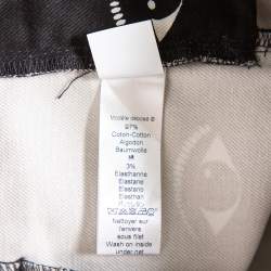 Pre Owned Kenzo Black Lotus Eye Printed Denim Skinny Fit Jeans M