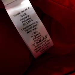 Pre Owned Kenzo Red Lotus Eye Printed Crepe Shift Dress S