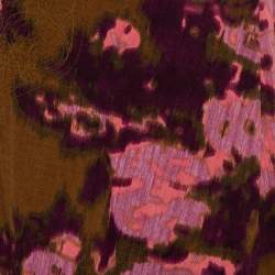 Pre Owned Kenzo Multicolor Abstract Printed Wool Smocked Detail Midi Skirt L