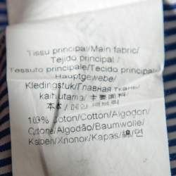 Kenzo Blue & White Striped Cotton Belted Shirt Dress S
