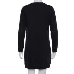 Pre Owned Kenzo Black Tiger Embroidered Cotton T-Shirt Dress M