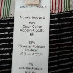 Pre Owned Kenzo Black Cotton Polka Dot Pleated Back Detail Maxi Skirt L