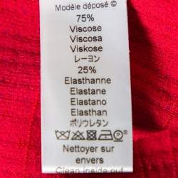 Pre Owned Kenzo Purple & Red Textured Knit Flared Mini Skirt S