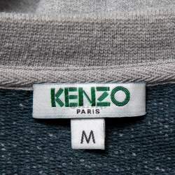 Pre Owned سويت شيرت كينزو قطن مطرز شعار النمر رقبة مستديرة مقاس متوسط - ميديوم