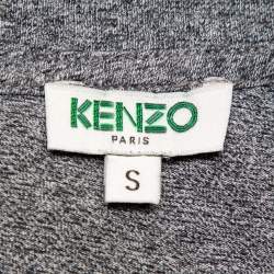 Pre Owned Kenzo Grey Tiger Printed Cotton Crewneck T-Shirt S