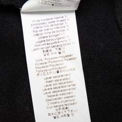 Pre Owned Kenzo Black Logo Tiger Printed Cotton Embroidery Detail Crewneck Sweater Dress M