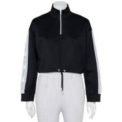 Pre Owned جاكت رياضي كينزو كبير نصف سحاب نيوبرين أسود مقاس صغير جدا