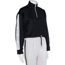 Pre Owned جاكت رياضي كينزو كبير نصف سحاب نيوبرين أسود مقاس صغير جدا