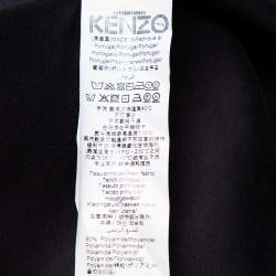 Pre Owned جاكت رياضي كينزو كبير نصف سحاب نيوبرين أسود مقاس صغير جدا