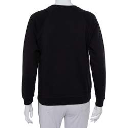 Pre Owned سويتشيرت كينزو رقبة مست ديرة قطن مطرز نمر أسود مقاس متوسط