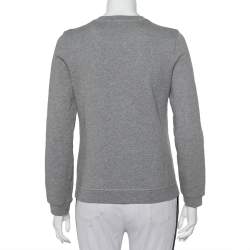 مملوكة مسبقًا سويتشيرت كينزو رقبة مستديرة قطن مطرز عين رمادي مقاس صغير