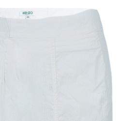 Pre Owned Kenzo Cream Cotton A-Line Maxi Skirt M