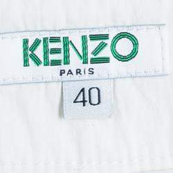 Pre Owned Kenzo Cream Cotton A-Line Maxi Skirt M