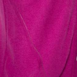 Pre Owned كارديغان كينز صوف بنفسجي بأزرار أمامية مقاس متوسط - ميديوم