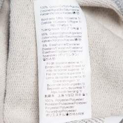 Pre Owned Kenzo Grey Floral Logo Embroidered Cotton Crewneck Sweatshirt S