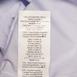 Pre Owned Kenzo Two Tone Knit & Cotton Paneled Dress S