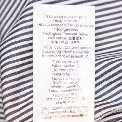 Pre Owned Kenzo Black Knit & Striped Cotton Paneled Midi Dress S