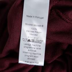 Kenzo Brown Knit Scoop Neck T-Shirt M