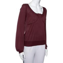 Kenzo Brown Knit Scoop Neck T-Shirt M