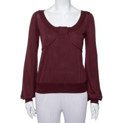 Kenzo Brown Knit Scoop Neck T-Shirt M