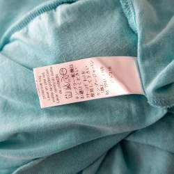 Pre Owned Kenzo Blue Knit Scoop Neck T-Shirt S