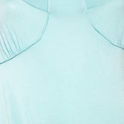 Pre Owned Kenzo Blue Knit Scoop Neck T-Shirt S