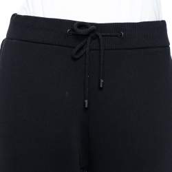 Pre Owned Kenzo Black Cotton Knit Logo Detail Joggers L