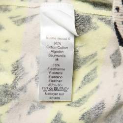 Pre Owned Kenzo Multicolor Palm Tree Jacquard Knit Flared Midi Dress M