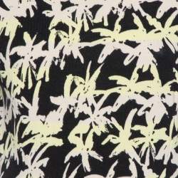 Pre Owned Kenzo Multicolor Palm Tree Jacquard Knit Flared Midi Dress M