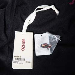 Pre Owned كارديغان كينزو حرير تريكو أسود مزخرف بحزام وياقة ووترفول مقاس صغير - سمول 