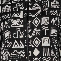 مملوكة مسبقًا جاكيت كينزو بومبر جاكار تريبال أسود سحاب أمامي مقاس وسط (ميديوم)