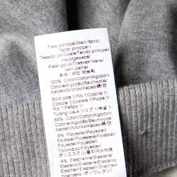 Pre Owned Kenzo Grey Cotton Knit Mini Tiger Logo Detail Joggers S