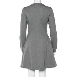 Pre Owned Kenzo Grey Tiger Embroidery Sweater Dress M