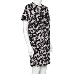 Kenzo Lavender Flocked Abstract Patterned Dress M