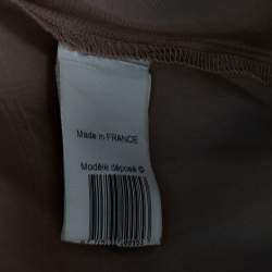 Pre Owned Kenzo Pale Beige Floral Printed Silk Cinched Waist Detail Tie-Up Maxi Dress L